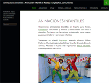 Tablet Screenshot of animacionesinfantiles.com